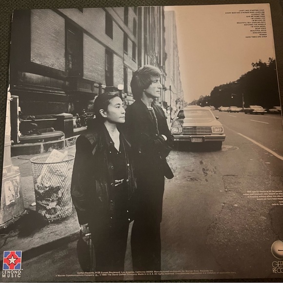 John Lennon & Yoko Ono Double Fantasy LP, 1980 US Pressing, Geffen Records, EX - Picture 2 of 8